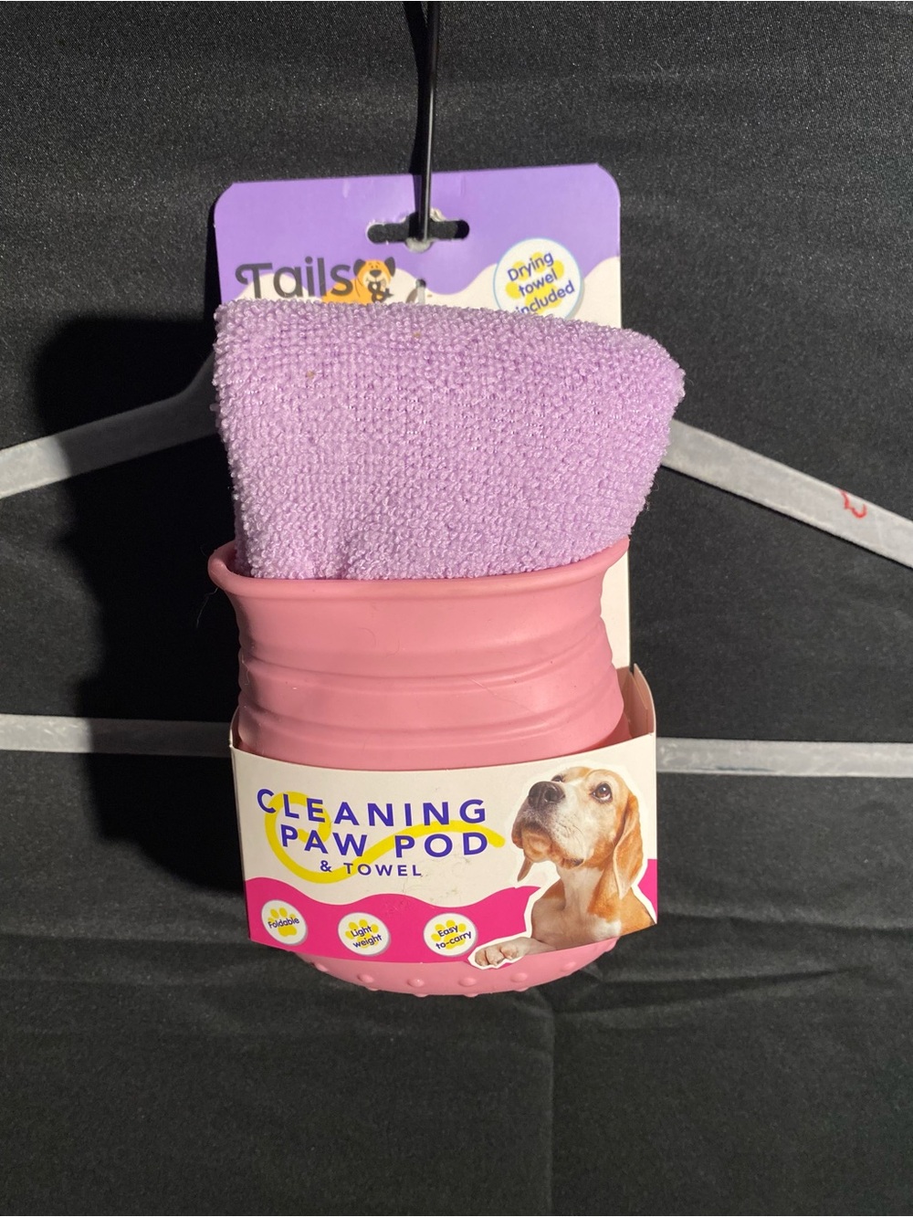 Tail Pink Paw Cleaning Pod with Lavender Towel